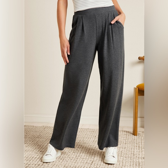 Garnet Hill Pants - NWT Garnet Hill Wide Leg Knit Trouser